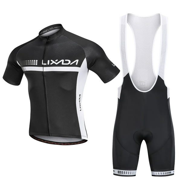 INBIKE Men Cycling Jersey Set Short Sleeve Breathable Bike Shirt with Padded Shorts 